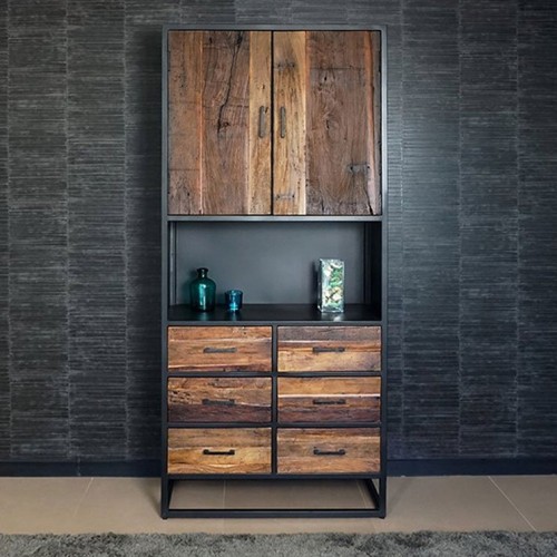 Industrieschrank aus recyceltem Holz - Recycled
