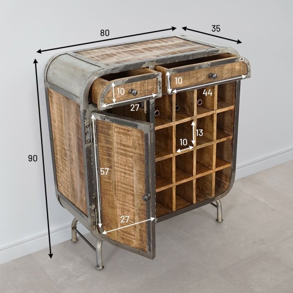 Industrielles Sideboard Weinkeller Manchester