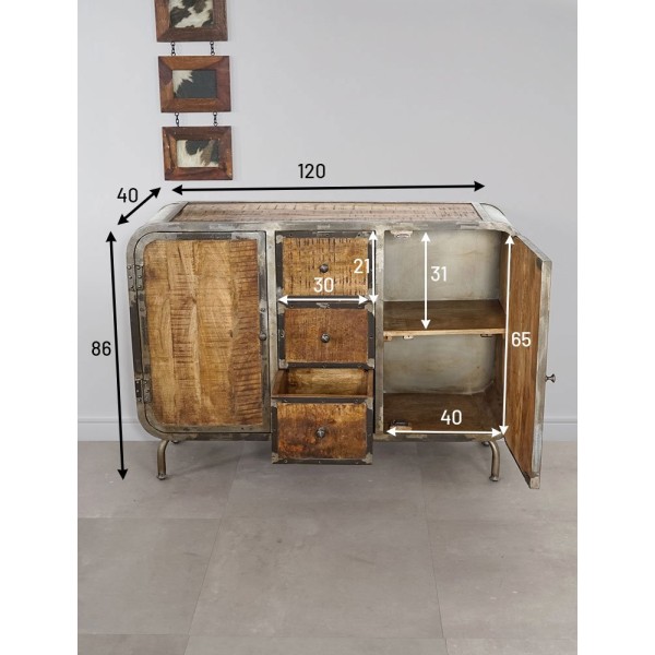 2-türiges industrielles Sideboard Manchester