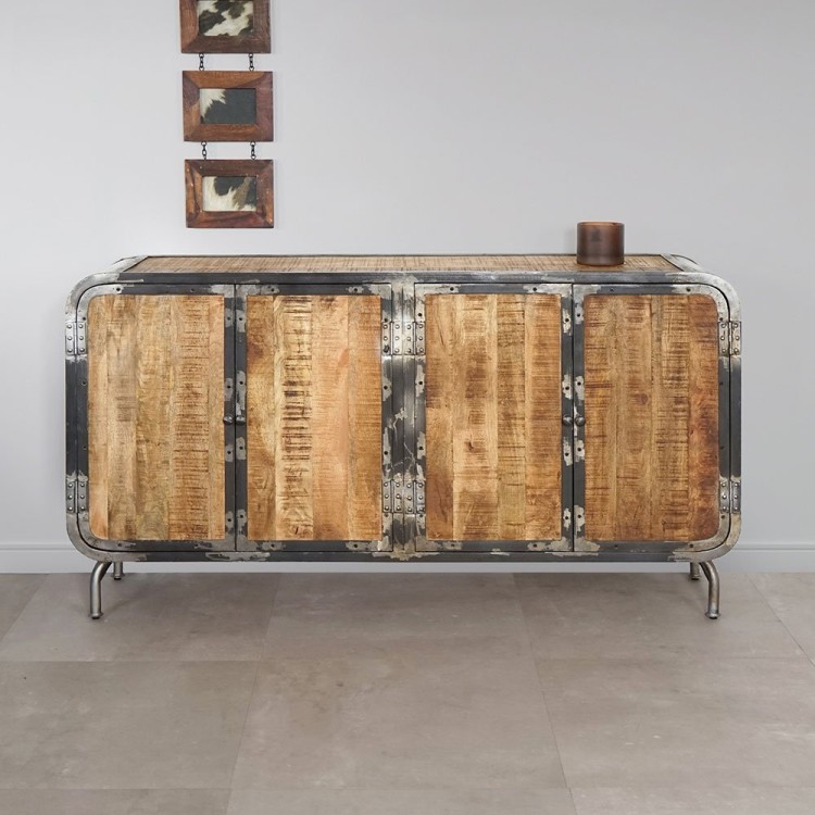 4-türiges Industrie-Sideboard Manchester