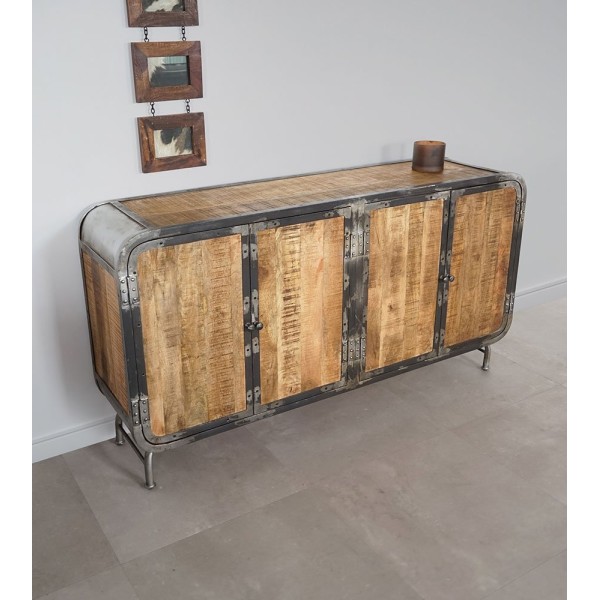 4-türiges Industrie-Sideboard Manchester