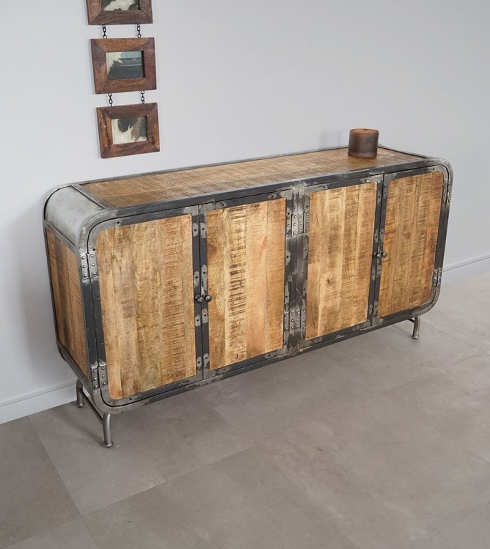 4-türiges Industrie-Sideboard Manchester