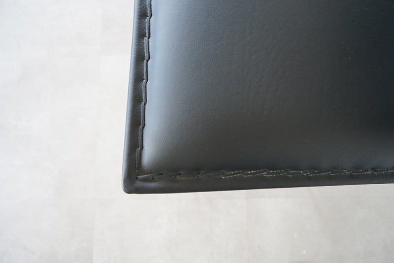 Barstuhl aus Leder Metall schwarz - Urban