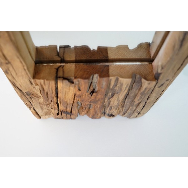 Spiegel aus Rohholz rechteckig 25 x 90 cm