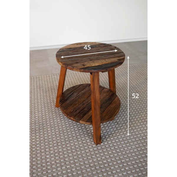 Beistelltisch aus altem, recyceltem Holz - Reborn