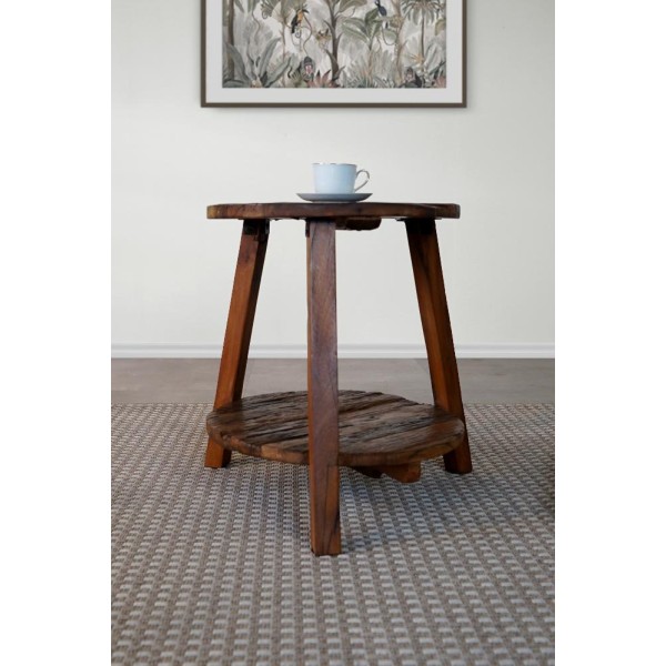 Beistelltisch aus altem, recyceltem Holz - Reborn