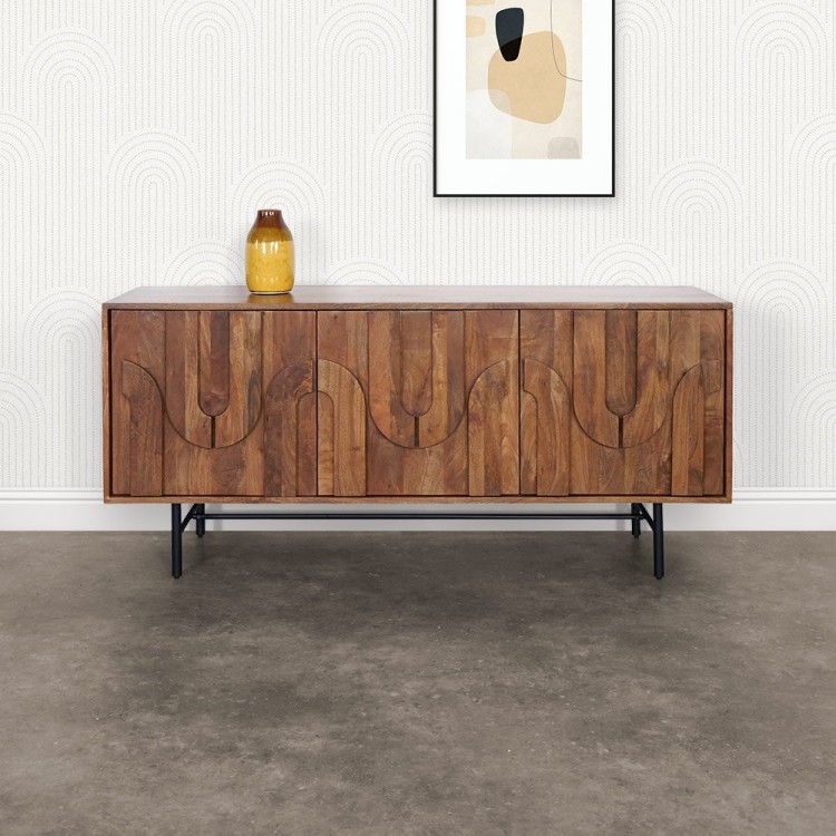Anrichte aus massivem Mangoholz 160 cm - Flow