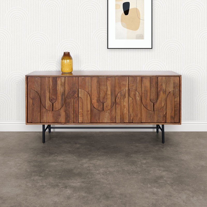 Anrichte aus massivem Mangoholz 160 cm - Flow