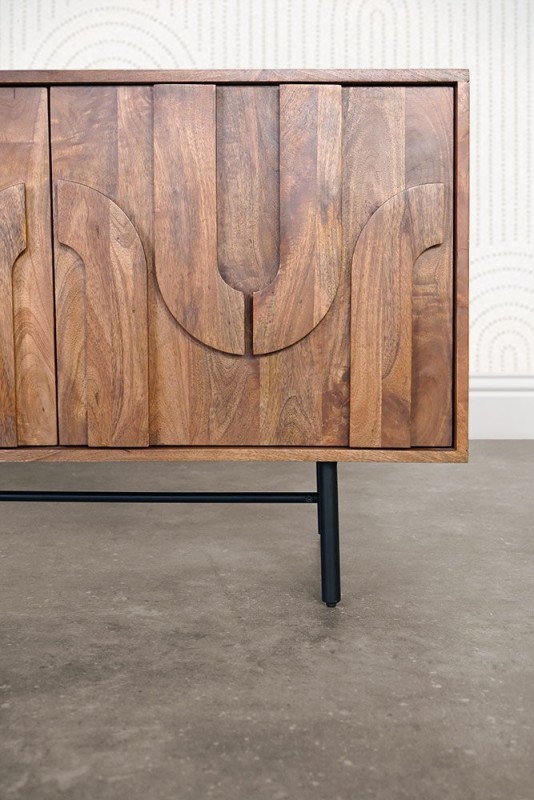Anrichte aus massivem Mangoholz 160 cm - Flow