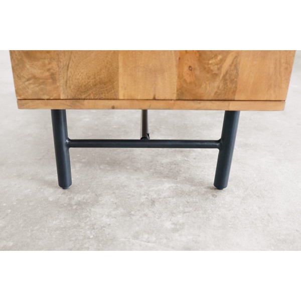 Anrichte mit 3 Schubladen aus massivem Mangoholz 85 cm - Flow