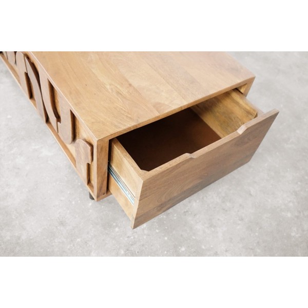 Couchtisch aus massivem Mangoholz - Flow