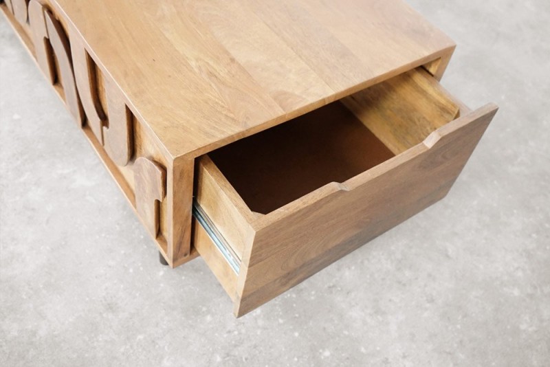 Couchtisch aus massivem Mangoholz - Flow