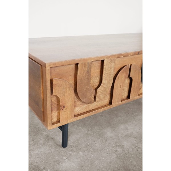 Couchtisch aus massivem Mangoholz - Flow