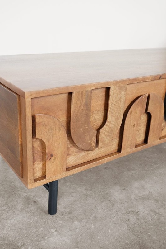 Couchtisch aus massivem Mangoholz - Flow