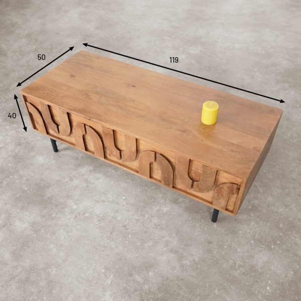 Couchtisch aus massivem Mangoholz - Flow