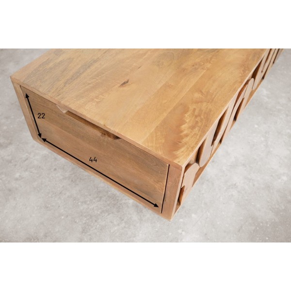 Couchtisch aus massivem Mangoholz - Flow