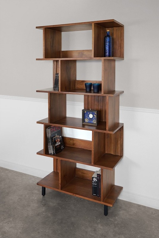 Bücherregal aus Massivholz 90 cm