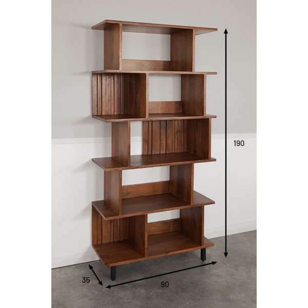 Bücherregal aus Massivholz 90 cm