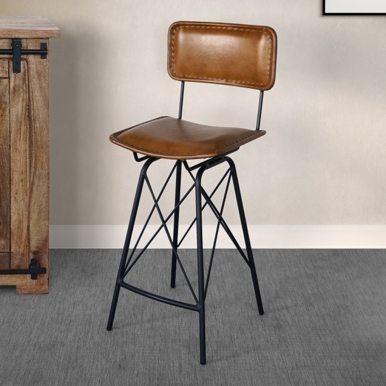 Design Barstuhl aus Leder