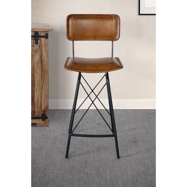 Design Barstuhl aus Leder