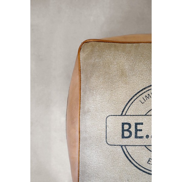 Industrieller Sitzsack aus Leder "Be Yourself