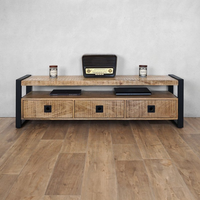 TV-Möbel aus Holz und Metall 160 cm - Babs