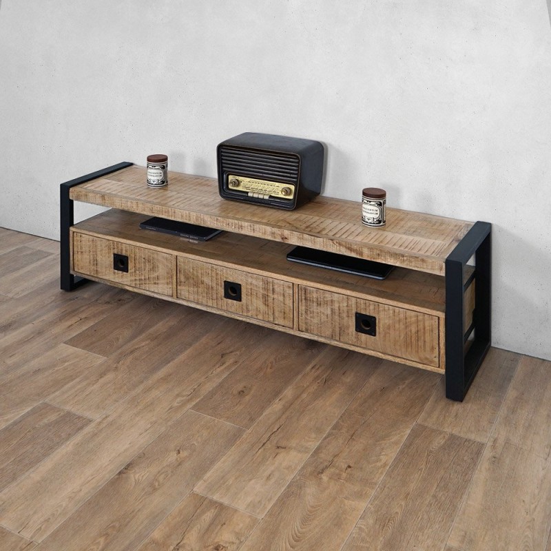 TV-Möbel aus Holz und Metall 160 cm - Babs