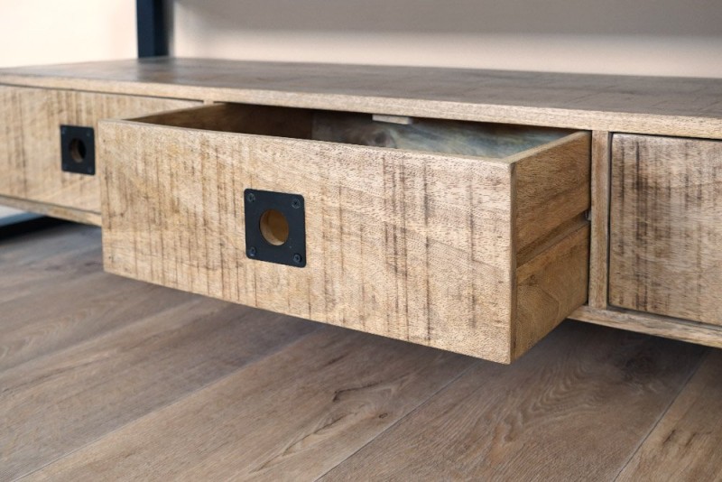 TV-Möbel aus Holz und Metall 160 cm - Babs