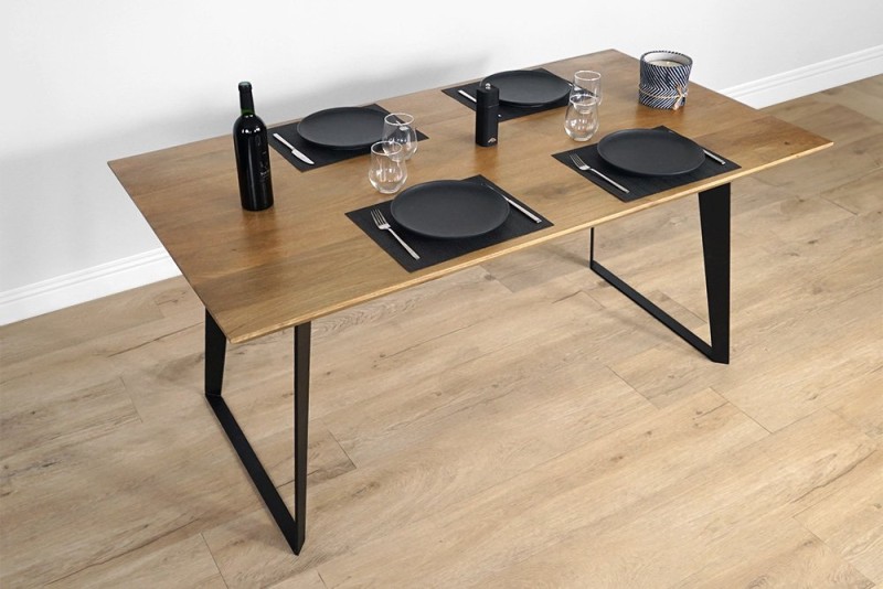 Esstisch aus Holz und Metall - Manhattan