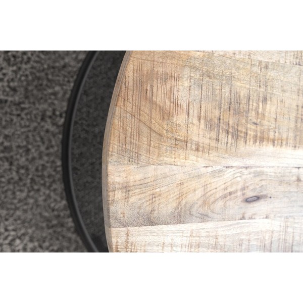 Industrieller Couchtisch Holz Metall Wild West