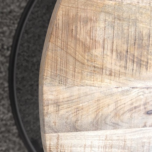 Industrieller Couchtisch Holz Metall Wild West