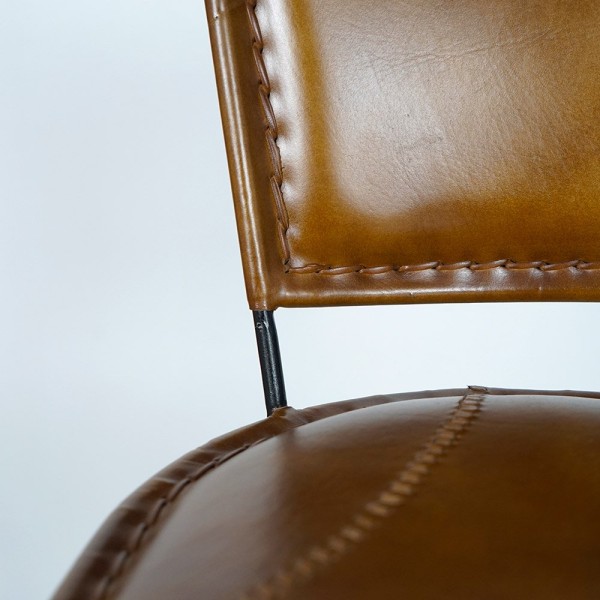 Vintage-Barstuhl aus Metall und Leder SMART