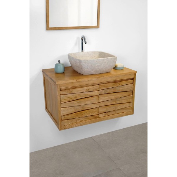 Teakholz Badezimmermöbel 80 cm - Mountain