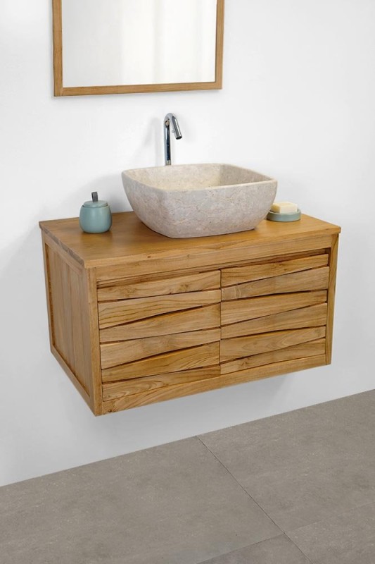 Teakholz Badezimmermöbel 80 cm - Mountain