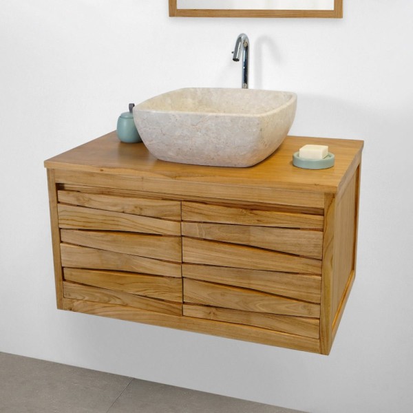 Teakholz Badezimmermöbel 80 cm - Mountain