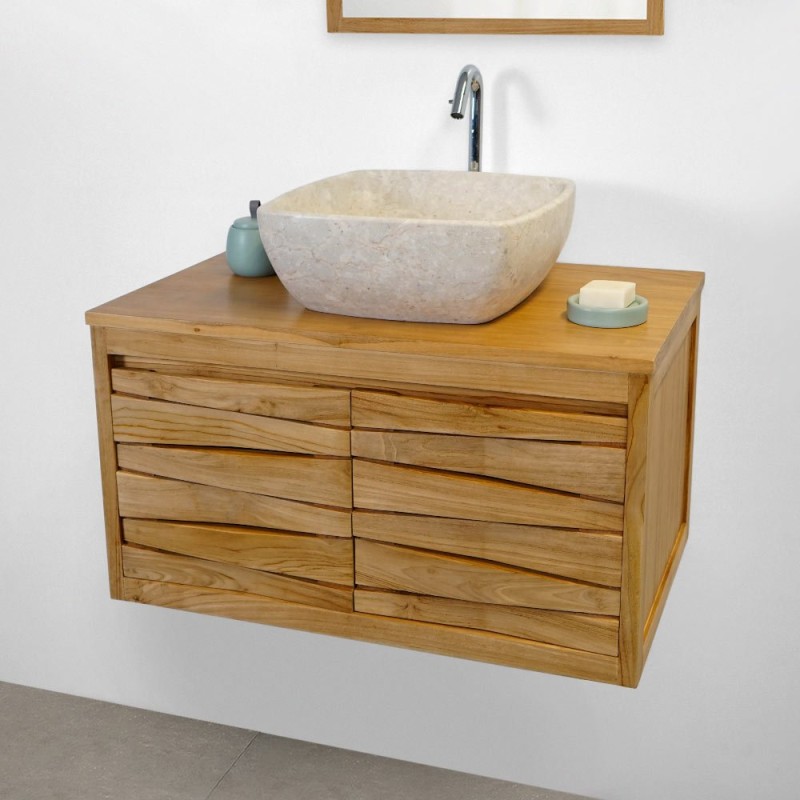 Teakholz Badezimmermöbel 80 cm - Mountain