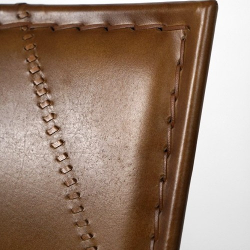 Vintage-Küchenstuhl aus Metall und Leder SMART