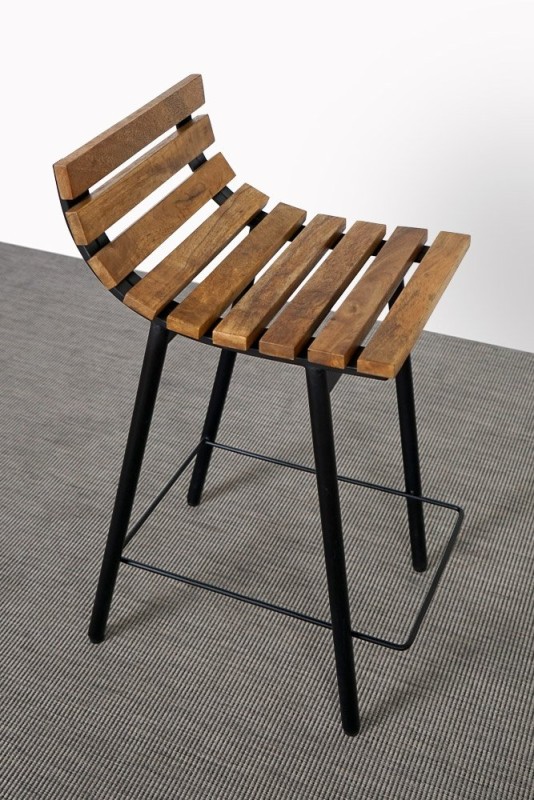 Küchenstuhl aus Holz und Metall - Curve