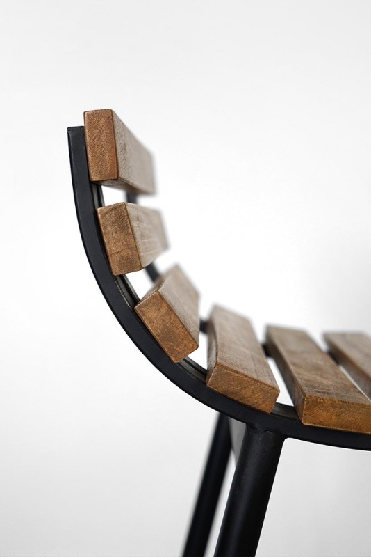 Küchenstuhl aus Holz und Metall - Curve