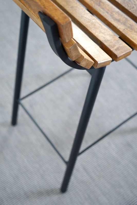Küchenstuhl aus Holz und Metall - Curve