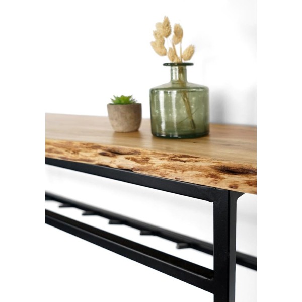 Etagère avec planche en acacia irrégulière