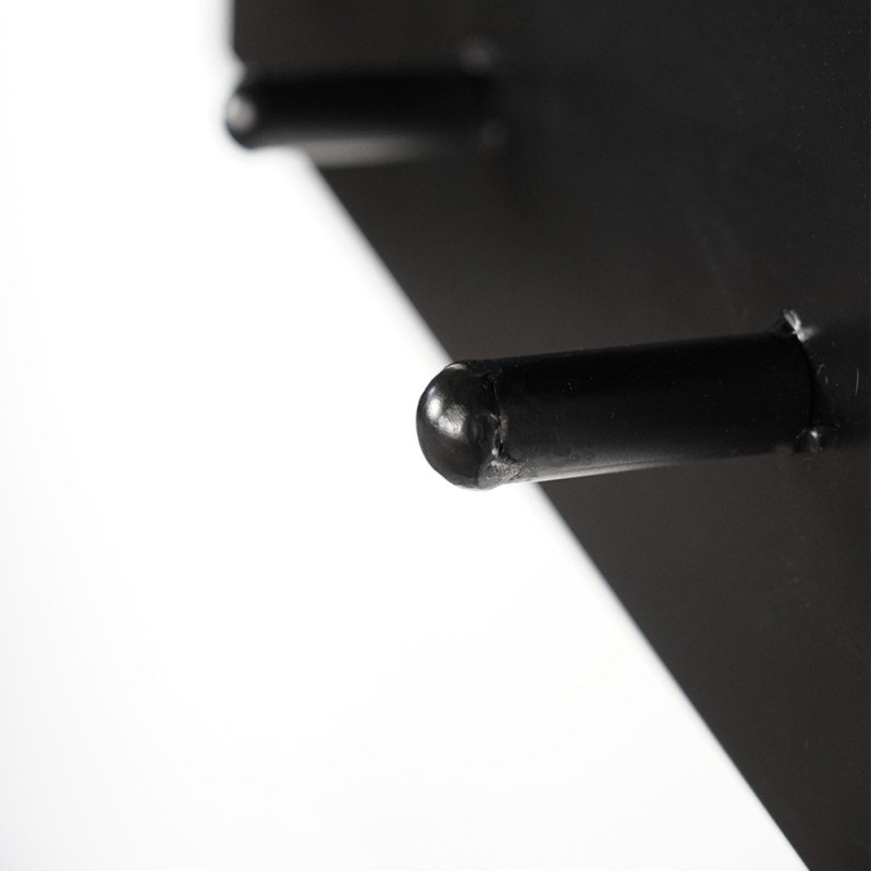 Metallgarderobe mit Massivholzregal und 3 Haken