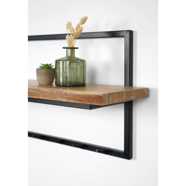 Etagère avec planche en acacia irrégulière