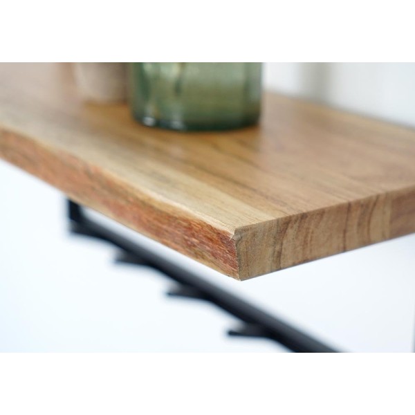 Etagère avec planche en acacia irrégulière