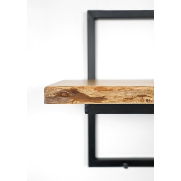 Etagère avec planche en acacia irrégulière
