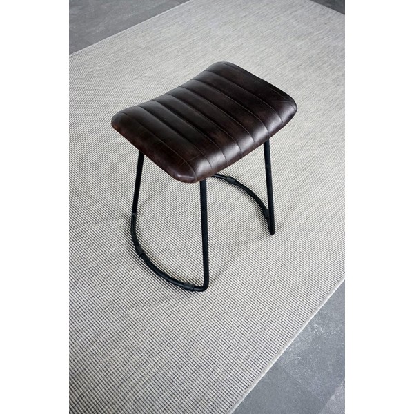 Beistellhocker Scrambler aus Leder