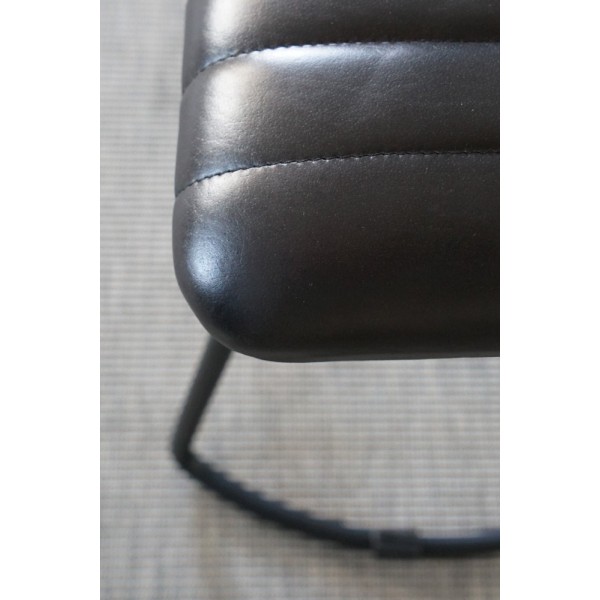 Beistellhocker Scrambler aus Leder