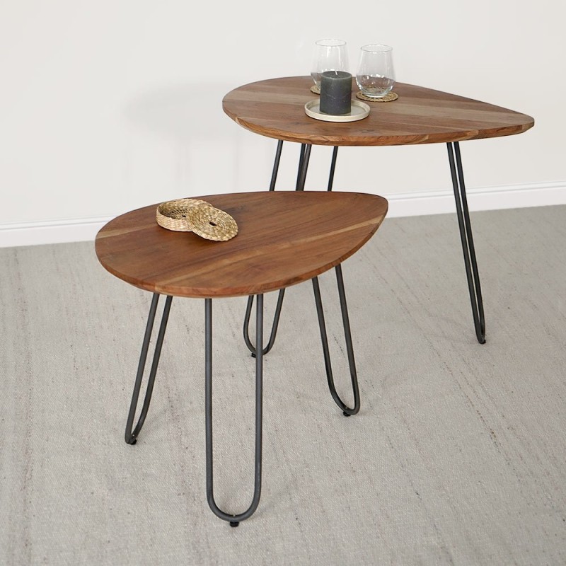 Lot von skandinavischen Couchtischen gigognes