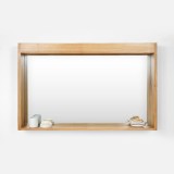 Rechteckiger Spiegel 120 cm Rahmen mit Lampen
