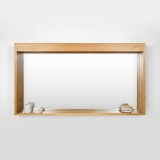 Rechteckiger Spiegel 140 cm Rahmen mit Lampen